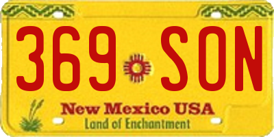 NM license plate 369SON