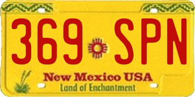 NM license plate 369SPN