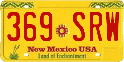NM license plate 369SRW