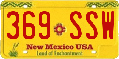 NM license plate 369SSW