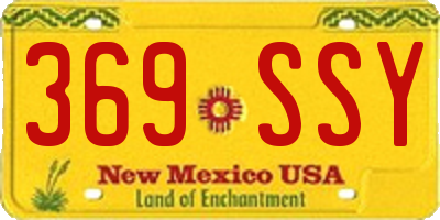 NM license plate 369SSY