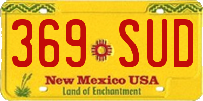 NM license plate 369SUD