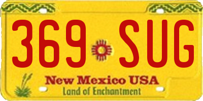 NM license plate 369SUG