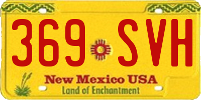 NM license plate 369SVH