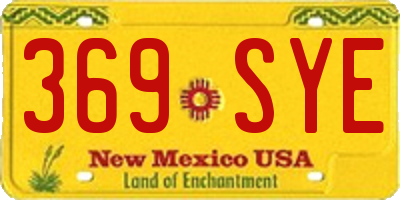 NM license plate 369SYE
