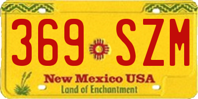 NM license plate 369SZM