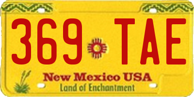 NM license plate 369TAE