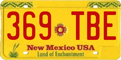 NM license plate 369TBE