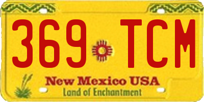 NM license plate 369TCM