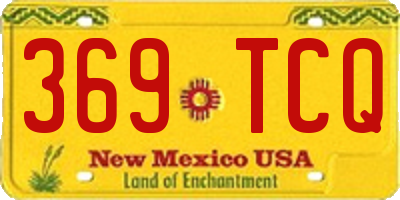 NM license plate 369TCQ