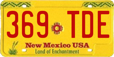 NM license plate 369TDE