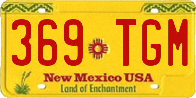 NM license plate 369TGM