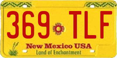 NM license plate 369TLF