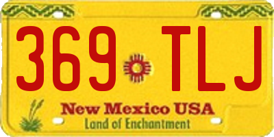 NM license plate 369TLJ