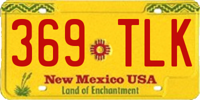 NM license plate 369TLK