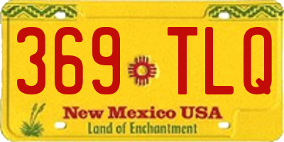 NM license plate 369TLQ