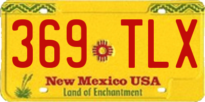 NM license plate 369TLX