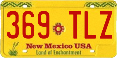 NM license plate 369TLZ