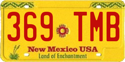 NM license plate 369TMB