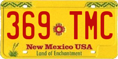 NM license plate 369TMC