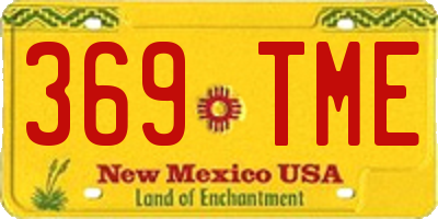 NM license plate 369TME