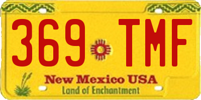 NM license plate 369TMF