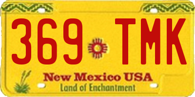 NM license plate 369TMK