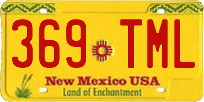 NM license plate 369TML