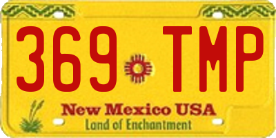 NM license plate 369TMP