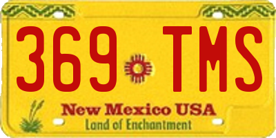 NM license plate 369TMS