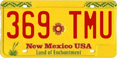 NM license plate 369TMU