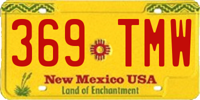 NM license plate 369TMW
