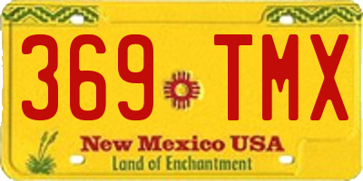 NM license plate 369TMX