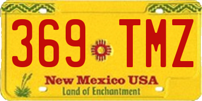 NM license plate 369TMZ