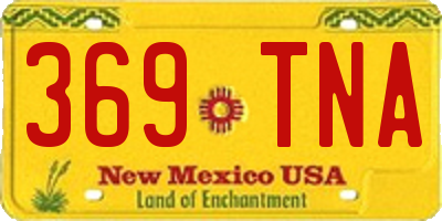 NM license plate 369TNA