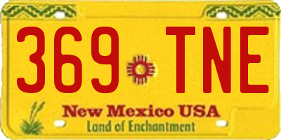 NM license plate 369TNE