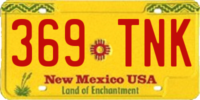 NM license plate 369TNK