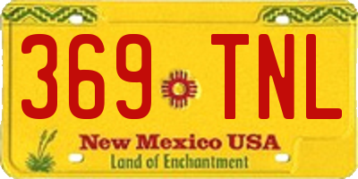 NM license plate 369TNL