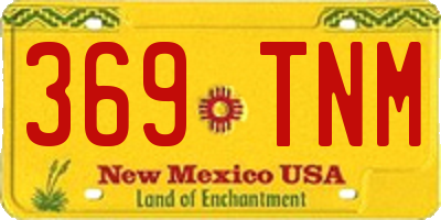 NM license plate 369TNM