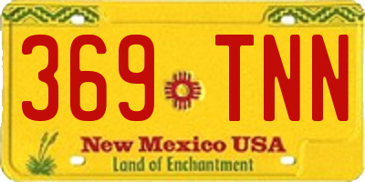 NM license plate 369TNN