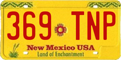 NM license plate 369TNP