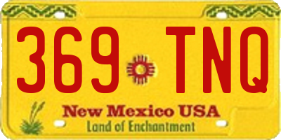 NM license plate 369TNQ