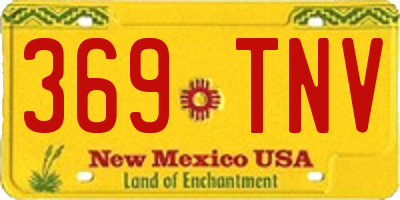 NM license plate 369TNV
