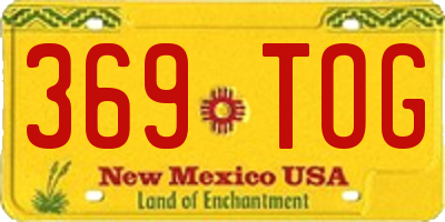 NM license plate 369TOG