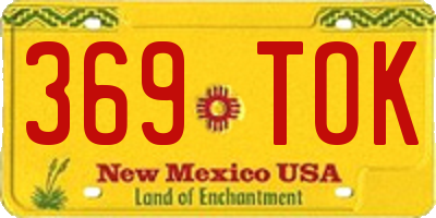 NM license plate 369TOK