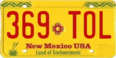 NM license plate 369TOL