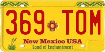 NM license plate 369TOM