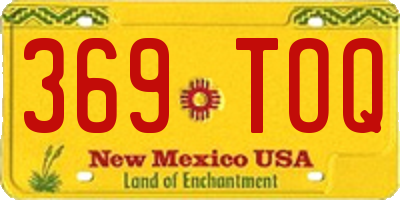 NM license plate 369TOQ