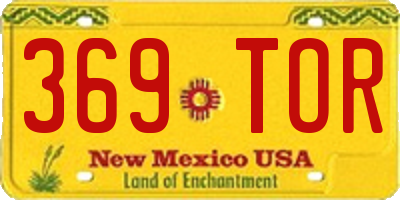 NM license plate 369TOR