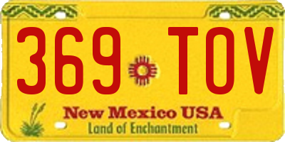 NM license plate 369TOV